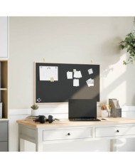 Tableau noir avec cadre bois de pin massif noir 100x55 cm | Mobilier & Déco