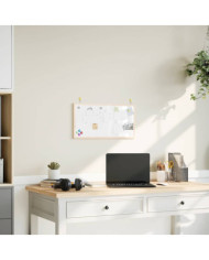 Tableau blanc magnétique avec cadre bois de pin massif 60x30 cm | Mobilier & Déco