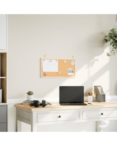 Tableau en liège avec cadre bois de pin massif 60x30 cm | Mobilier & Déco