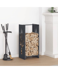 Portant de bois chauffage anthracite 40x30x80 cm | Mobilier & Déco