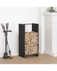 Portant de bois chauffage noir 40x30x80 cm | Mobilier & Déco