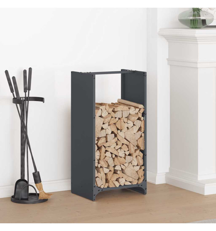 Portant de bois chauffage anthracite 40x30x80 cm | Mobilier & Déco