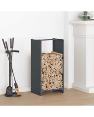 Portant de bois chauffage anthracite 40x30x80 cm | Mobilier & Déco