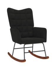 Chaise à bascule Noir Velours | Mobilier & Déco