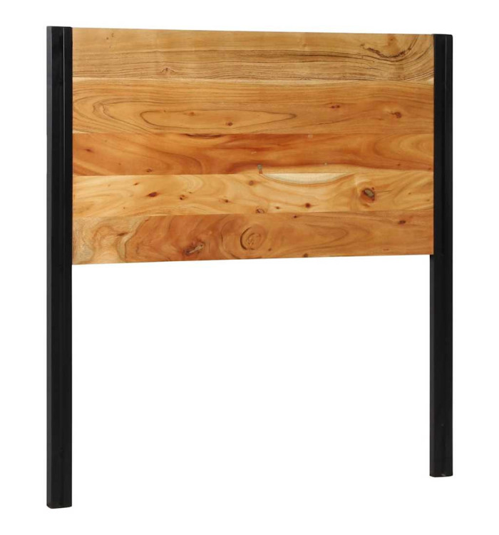 Tête de lit 100 cm bois massif d'acacia et fer | Mobilier & Déco