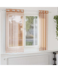 Rideaux en voile avec œillets 2 pcs terre cuite | Mobilier & Déco