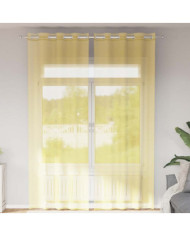 Rideaux en voile avec œillets 2 pcs jaune | Mobilier & Déco