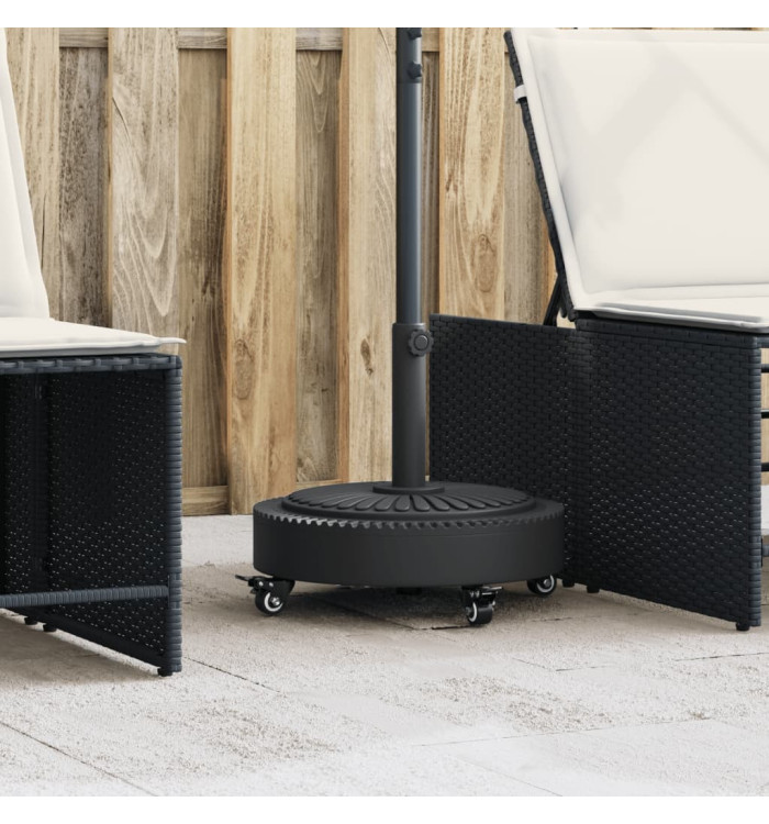 Base de parasol avec roues pour mâts Ø38 / 48 mm 27 kg rond | Mobilier & Déco