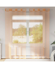 Rideaux en voile avec œillets 2 pcs terre cuite | Mobilier & Déco
