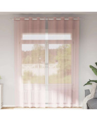 Rideaux en voile avec œillets 2 pcs rose 140 x 300 cm | Mobilier & Déco