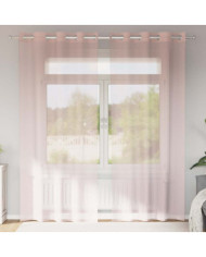 Rideaux en voile avec œillets 2 pcs rose clair 140x225 cm | Mobilier & Déco