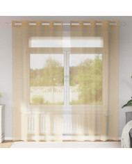 Rideaux en voile avec œillets 2 pcs sable | Mobilier & Déco