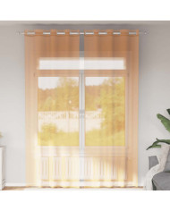 Rideaux en voile avec œillets 2 pcs orange 140x260 cm | Mobilier & Déco