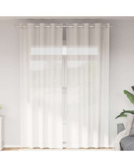 Rideaux en voile avec œillets 2 pcs blanc | Mobilier & Déco