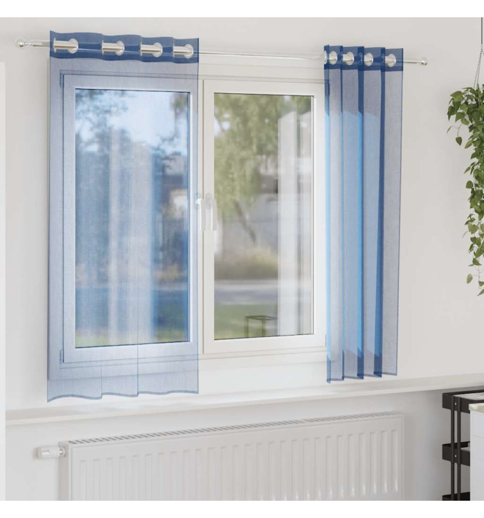 Rideaux en voile avec œillets 2 pcs bleu royal | Mobilier & Déco