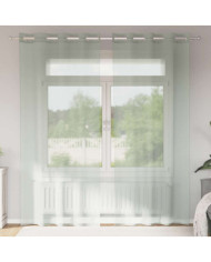 Rideaux en voile avec œillets 2 pcs gris clair 140x225 cm | Mobilier & Déco