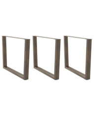 Pieds de table à manger en forme de V, 3 pièces, acier naturel, 100 x (72-73,3) cm | Mobilier & Déco