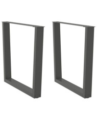 Pieds de table à manger en forme de V, 2 pièces, anthracite, 90 x (72-73,3) cm, acier | Mobilier & Déco