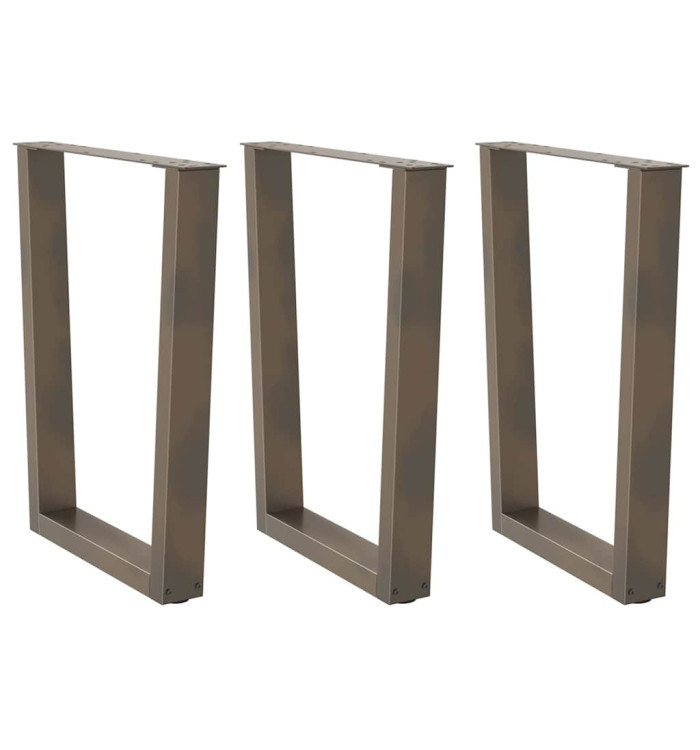 Pieds de table à manger en forme de V 3 pièces Acier naturel 70 x (72-73,3) cm | Mobilier & Déco