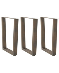Pieds de table à manger en forme de V 3 pièces Acier naturel 70 x (72-73,3) cm | Mobilier & Déco