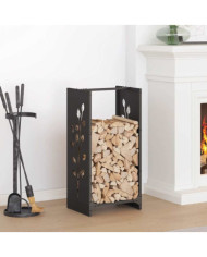 Portant de bois chauffage noir 40x30x80 cm | Mobilier & Déco