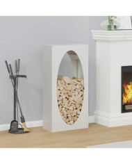 Portant de bois chauffage blanc 50x23x100 cm | Mobilier & Déco