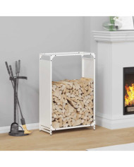 Portant de bois chauffage blanc 60x28x90 cm | Mobilier & Déco