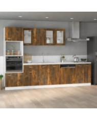Armoire à micro-ondes "Lyon" Chêne fumé 60x57x207 cm | Mobilier & Déco
