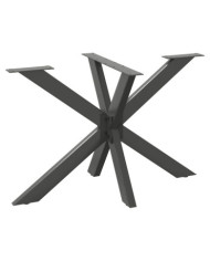 Pied de table à manger en forme d'araignée, anthracite, 120 x 68 x (72-73) cm, acier | Mobilier & Déco