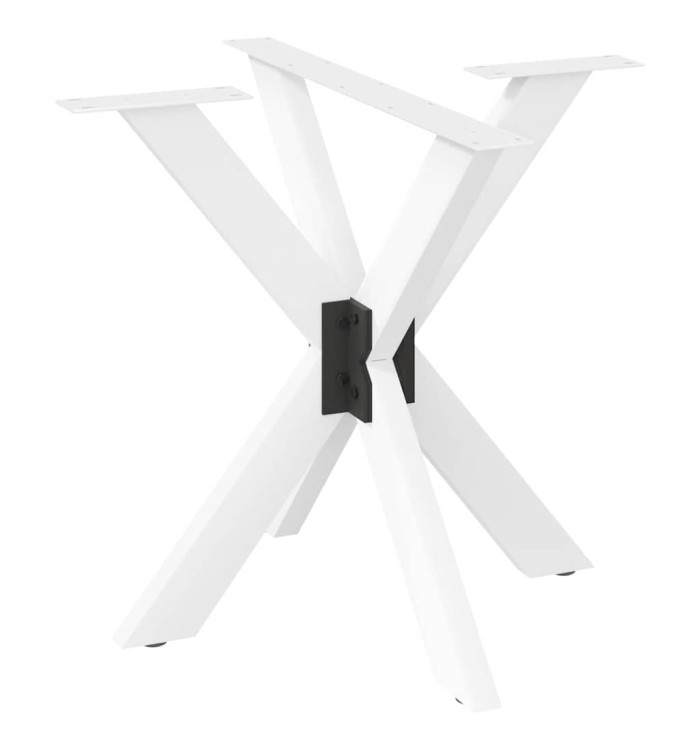 Pied de table à manger en forme d'araignée, blanc, 85 x 85 x (72-73) cm, acier | Mobilier & Déco