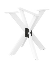 Pied de table à manger en forme d'araignée, blanc, 85 x 85 x (72-73) cm, acier | Mobilier & Déco