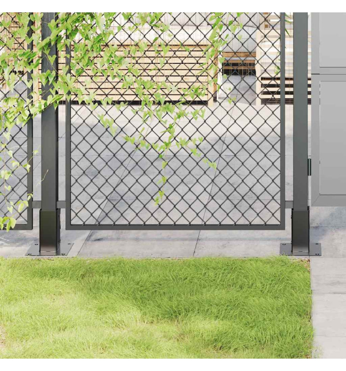 Bases de poteau carrées 4 pcs anthracite 71x71 mm | Mobilier & Déco