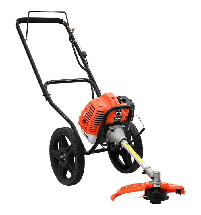 Débroussailleuse avec roues orange 52 cc 1,45 kW | Mobilier & Déco