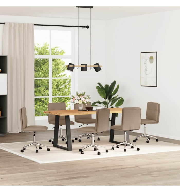 Chaises à manger lot de 6 cappuccino similicuir | Mobilier & Déco