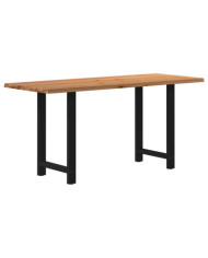 Table de bar rectangulaire en bois massif de chêne marron clair 200 x 80 x 92 cm | Mobilier & Déco