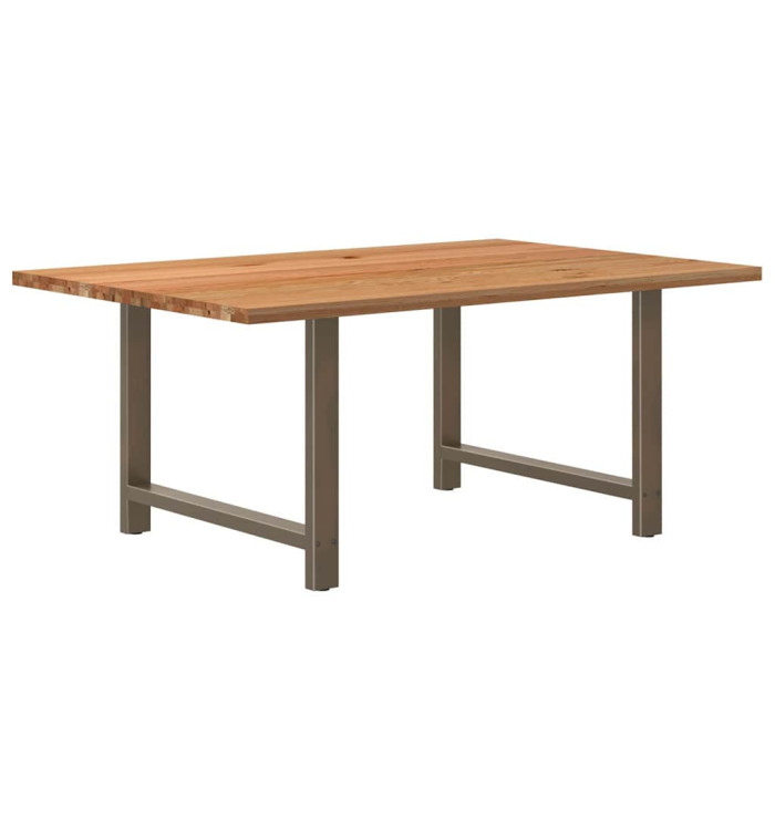 Table à manger marron clair bois de chêne massif rectangulaire | Mobilier & Déco