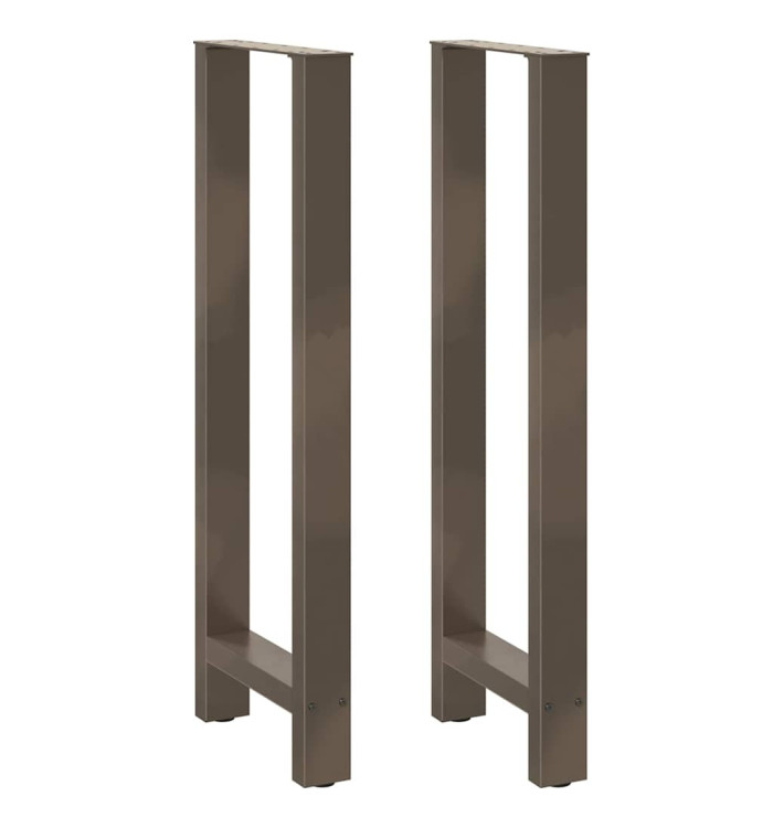 Pieds de table de bar en acier naturel, 2 pièces, 50 x (110-111) cm | Mobilier & Déco