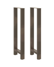 Pieds de table de bar en acier naturel, 2 pièces, 50 x (110-111) cm | Mobilier & Déco