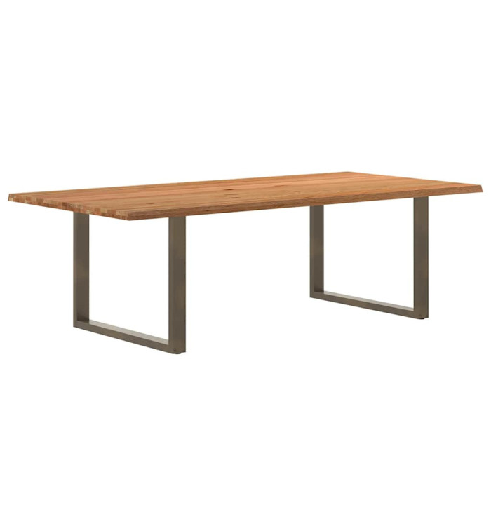 Table à manger et bord naturel bois massif chêne rectangulaire | Mobilier & Déco
