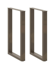 Pieds de table de bar en U 2 pièces Acier naturel 60 x (90-91) cm Acier | Mobilier & Déco