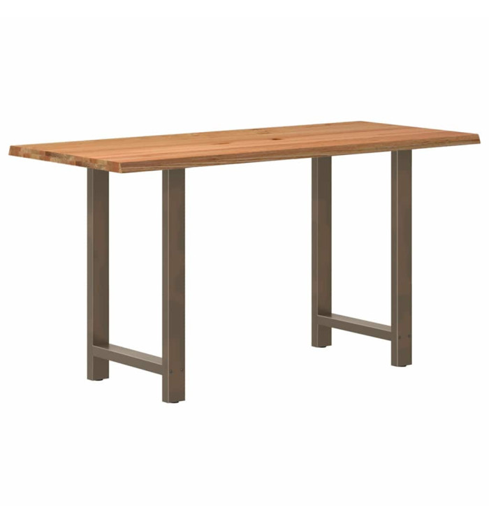 Table de bar rectangulaire en bois massif de chêne marron clair 180 x 80 x 92 cm | Mobilier & Déco