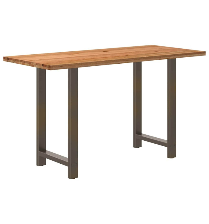 Table de bar rectangulaire en bois massif de chêne marron clair 180 x 80 x 112 cm | Mobilier & Déco