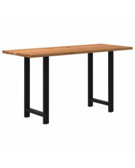 Table de bar rectangulaire en bois massif de chêne marron clair 200 x 80 x 102 cm | Mobilier & Déco