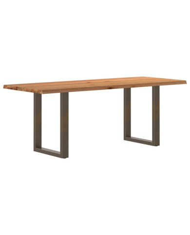 Table à manger et bord naturel bois massif chêne rectangulaire | Mobilier & Déco