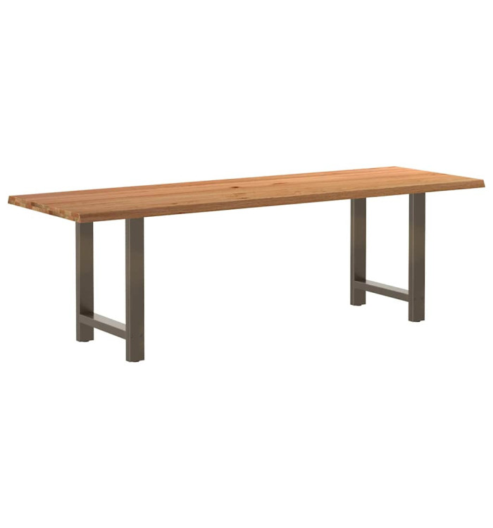Table à manger et bord naturel bois massif chêne rectangulaire | Mobilier & Déco