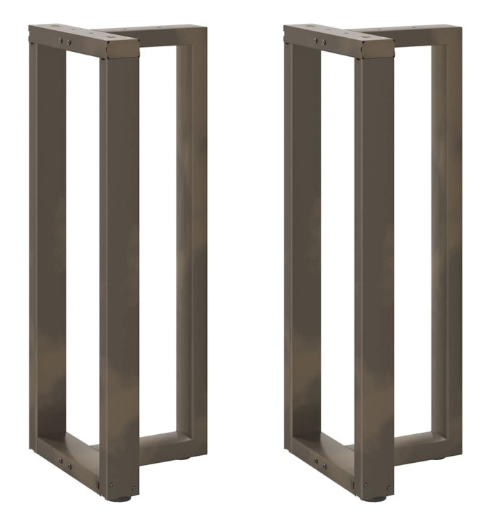 Pieds de table de bar en forme de T, 2 pièces, noir, 40 x 35 x (100-101) cm, acier | Mobilier & Déco