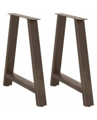 Pieds de table à manger en forme de A, 2 pièces, 70 x (72-73) cm, acier | Mobilier & Déco