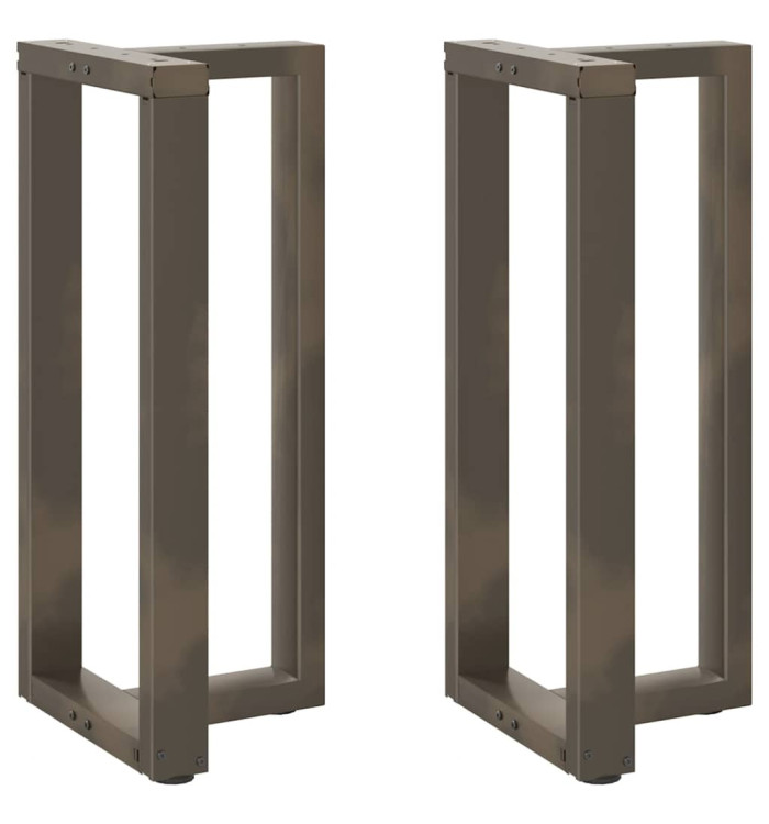 Pieds de table de bar en forme de T, 2 pièces, noir, 50 x 35 x (90-91) cm, acier | Mobilier & Déco