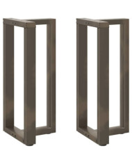Pieds de table de bar en forme de T, 2 pièces, noir, 50 x 35 x (90-91) cm, acier | Mobilier & Déco