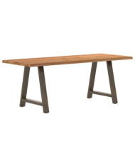 Table à manger et bord naturel bois massif chêne rectangulaire | Mobilier & Déco